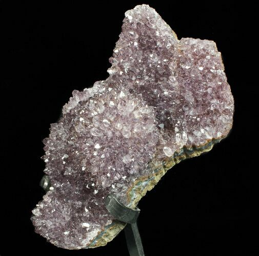 Tall Amethyst Cluster From Uruguay - Custom Metal Stand #76820